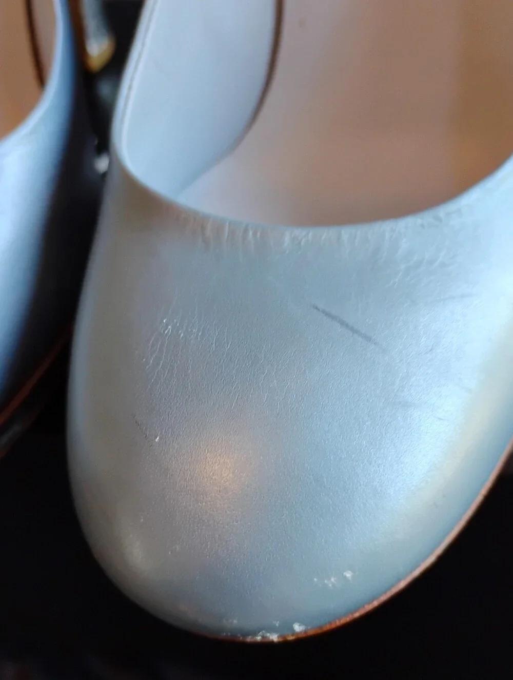 CHANEL CC Grey Pumps Metallic Mosaic Platform Heels! Authentic